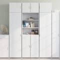 vidaXL Úložná skrinka biela 70x42,5x225 cm kompozitné drevo