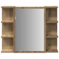 vidaXL Zrkadlová skrinka dub artisan 80x20,5x64 cm spracované drevo
