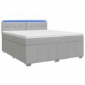 vidaXL Posteľ boxspring s matracom Svetlosivá 180 x 200 cm Látka