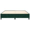 vidaXL Posteľný rám s boxspringom tmavozelený 160x200 cm zamat