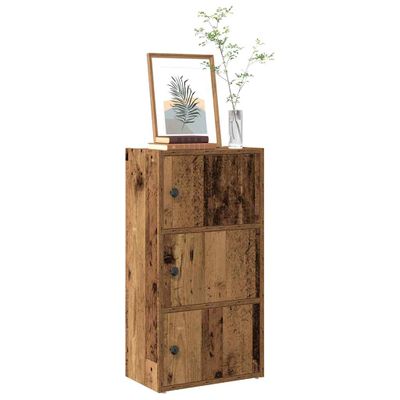 vidaXL Knižnica staré drevo 40x24x77 cm kompozitné drevo