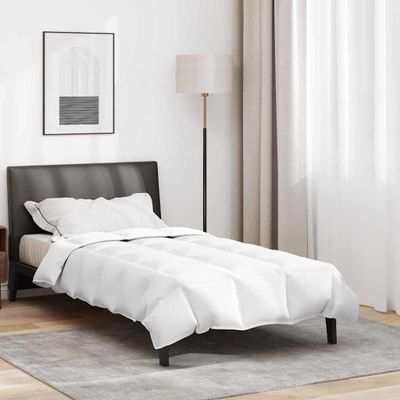 vidaXL Letná prikrývka 140 x 200 cm Leto Perie Biela Priedušná