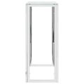 vidaXL Konzolový stolík 70x30x70 cm nehrdzavejúca oceľ a sklo