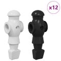 vidaXL Hráči futbalovej stoly 24 ks Čierna a biela 3,6 x 3,1 x 10,8 cm