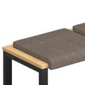 vidaXL Vankúš na lavičku 4 ks Umelá koža Sivá Hĺbka 35 cm