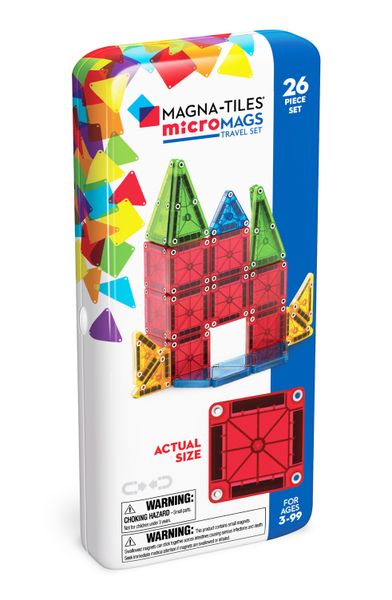 Magnetická stavebnica microMAGS Travel Set 26 dielov