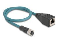 M12 Adaptér Kábel A-kód 8 pin female t