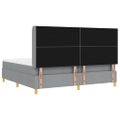 vidaXL Posteľ s pružinovým rámom Svetlosivá 200 x 200 cm látka