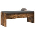 vidaXL Predsieňová lavica s vankúšom Dymová dub 103 x 38 x 40 cm