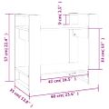 vidaXL Knižnica/deliaca stena medovohnedá 60x35x57 cm masívna borovica