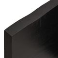 vidaXL Nástenná polica tmavohnedá 140x60x(2-4)cm ošetrený dubový masív