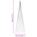 vidaXL LED vianočný stromček 3000 LED teplá biela 800 cm
