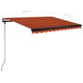 vidaXL Voľne stojaca ručne zaťahovacia markíza 350x250cm oranžovohnedá
