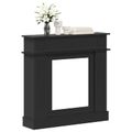 vidaXL Rám krbu Čierna 102 x 26 x 100 cm Kompozitné drevo