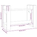 vidaXL Knižnica/deliaca stena 80x35x56,5 cm masívna borovica