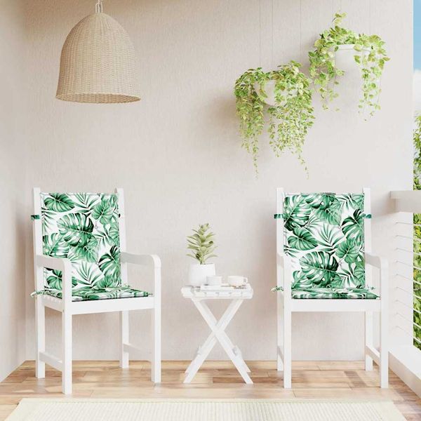 vidaXL Operné vankúše List 2 pcs Vzor listov 100 x 50 x 3 cm