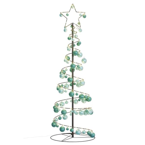 vidaXL LED vianočný stromček s ozdobami 100 LED teplá biela 150 cm