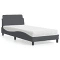 vidaXL Posteľ s matracom Dover tmavosivý 80x200 cm zamat