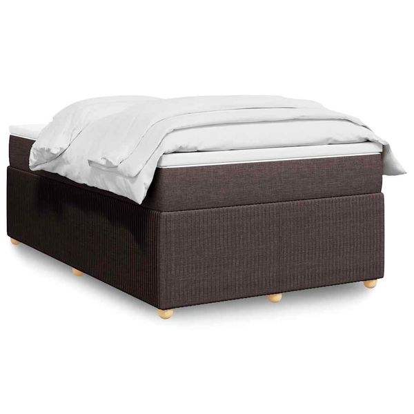 vidaXL Boxspring posteľ s matracom tmavohnedá 120x200 cm látka