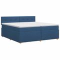 vidaXL Posteľ boxspring s matracom Modrá 200 x 200 cm Látka