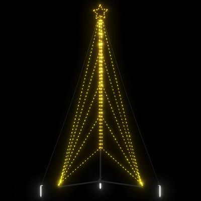 vidaXL LED vianočný stromček 615 LED teplá biela 404,5 cm