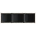 vidaXL Záhradné kvetináče 3 nádoby 2 ks sivé 105x30x32 cm polyratan
