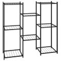 vidaXL Stojan na kvety 83x25x80 cm čierny kovový