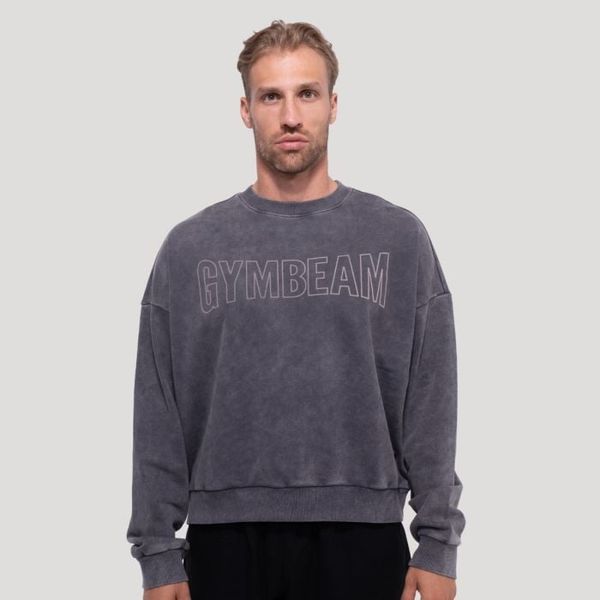 Mikina Persistence Washed Gray - GymBeam, veľkosť S