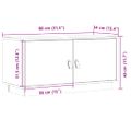 vidaXL TV skrinka sivá 80x34x40 cm masívna borovica