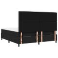 vidaXL Posteľ s pružinovým rámom s matracmi Čierna 180 x 200 cm látka