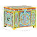 vidaXL Ručne maľovaný úložný box 50x40x40 cm masívne mangovníkové drevo
