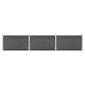 vidaXL Sada plotových panelov WPC 526x105 cm čierna