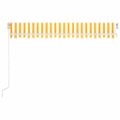 vidaXL Ručne zaťahovacia markíza s LED 400x300 cm žltá a biela