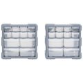 vidaXL Organizéry s 12 zásuvkami 2 ks 26,5x16x26 cm
