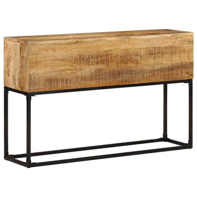 vidaXL Konzolový stolík 120x30x75 cm surové mangovníkové drevo