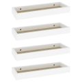 vidaXL Terasové nástenné police 4 ks dubové a biele 40x15x4 cm MDF