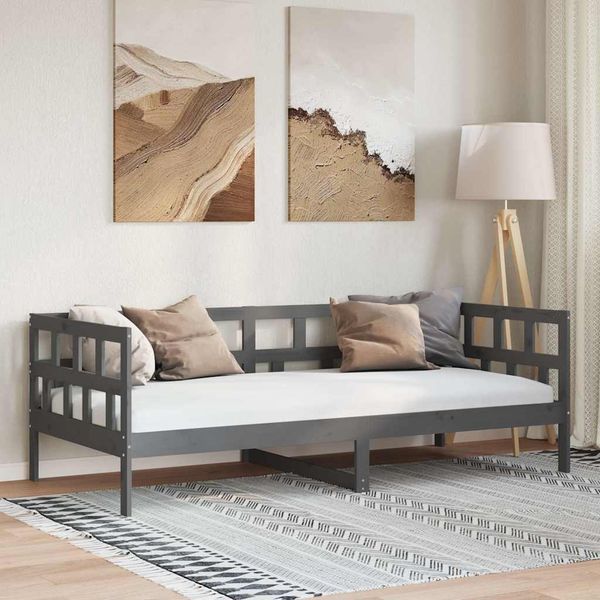 vidaXL Denná posteľ sivá masívna borovica 80x200 cm
