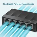 TP-Link LS1005G Switch 5-Port 10/100/1000Mbps desk