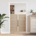 vidaXL Skříňové dvere s dverami 2 ks Prírodná 49,5 x 2,1 x 110 cm