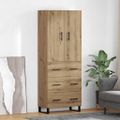 vidaXL Highboard 2 ks Remeselný dub 69,5 x 34 x 180 cm