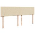 vidaXL Posteľný rám boxspring s matracom krémový 180x200 cm látka