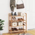 vidaXL Stojany na topánky 2 ks 69x27x41 cm masívny orech