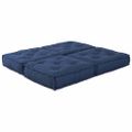 vidaXL Modulová pohovka 2 ks Látka Indigo 140 x 70 x 36 cm