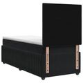 vidaXL LED boxspring posteľ s matracom Čierna 100 x 200 cm Zamat