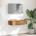 vidaXL TV skrinka s LED svetlami staré drevo 60x35x15,5 cm