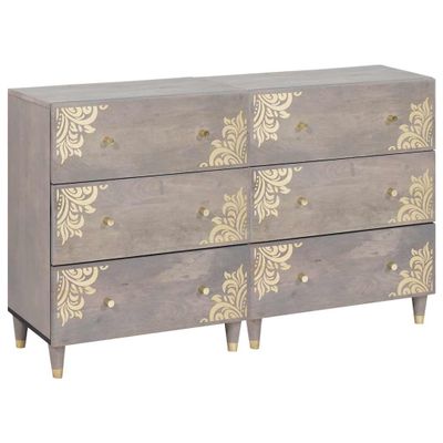 vidaXL Servírovacia skriňa so zásuvkou 2 pcs Sivá 60 x 33 x 75 cm