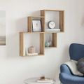 vidaXL Nástenná polička Artisan Dub 80x15x78,5 cm Konštrukčné drevo