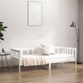 vidaXL Denná posteľ s matracom biela 80x200 cm masívna borovica