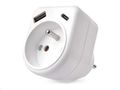 Zásuvka EMOS P0074 rozbočovacia 1×, 1×USB-A+1×USB-C, biela