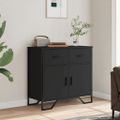 vidaXL Komoda čierna 79,5x35,5x74,5 cm kompozitné drevo